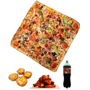 Velociraptor, Alitas, Toogicakes y Refresco 1.75l